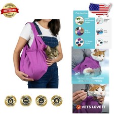 Designer Cat Carrier Extra Small Lavender USA Made Breathable Grooming Pouch