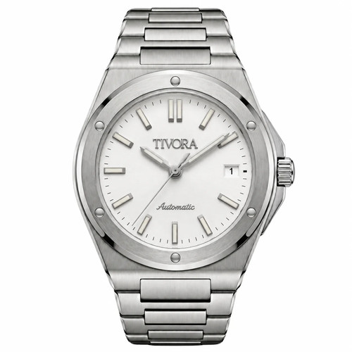 TÍVORÁ Vertex Argent Steel Frost Dial Automatic Watch