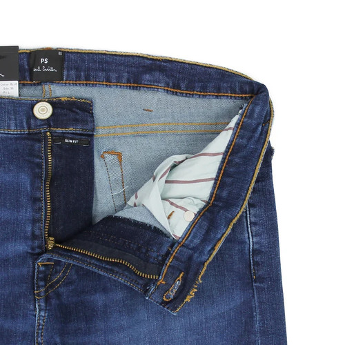 PAUL SMITH PS ORGANIC REFLEX STRAIGHT LEG JEANS 36 REG MID BLUE RRP £155 BNWT - Picture 3 of 10