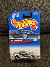 Hot Wheels '97 Corvette Black With Saw Blade Wheels