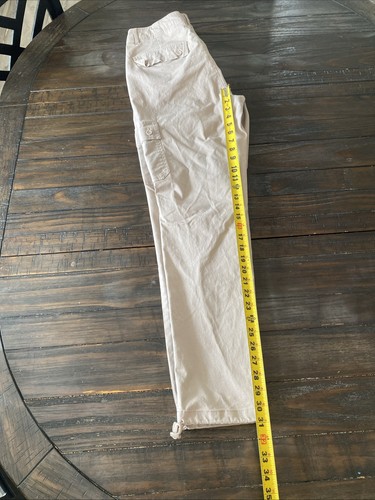 Asos Design Men's Beige Cargo Pants Size 32x31 Adjustable Elastic Cuffs Khakis - Picture 21 of 21