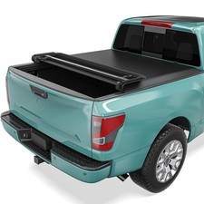 Soft Quad-fold Truck Bed Tonneau Cover For Nissan Titanxd 2016-2024 6.5ft