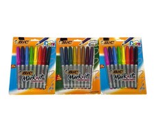 2006 Bic Mark It 3 Packs 8 Permanent Fine Point Markers Assorted Colors Vintage