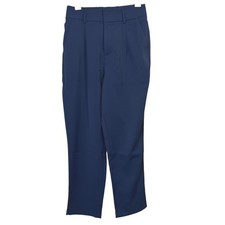 Halara Womens Trousers Small High Waisted Tapered Pants Navy Blue Elastic Waist