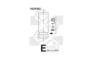 BGA Einlassventil V029383 FüR S93 Kadett Opel T85 CC S83 Corsa T92 Astra Caravan