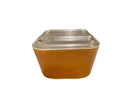 VTG Pyrex 501-B Orange 1 1/2 Cup Refrigerator Dish w/Glass Lid