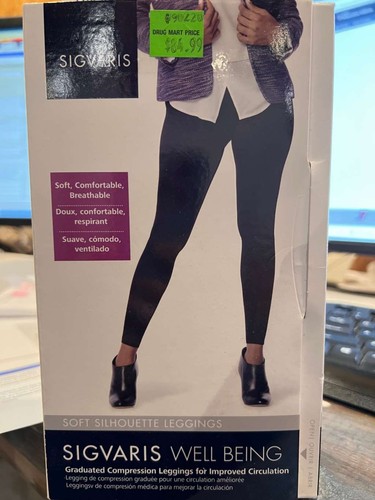 SIGVARIS Leggings Silueta Suave Opaco Sin Pies Compresión Medias 15-20 mmHg