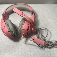 RUNMUS K2 Pink Gaming Headset Surround Sound Noise Canceling Over Ear Clean Pink