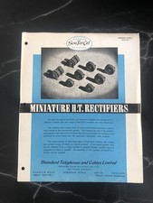 Rare Vintage 1960&rsquo;s SenTerCel Miniature HT Rectifiers Information Guide