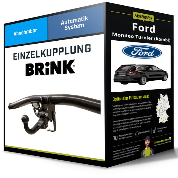 Abnehmbare AnhäNgerkupplung FüR Ford Mondeo Turnier (Kombi) 14- V Typ CF Brink-image