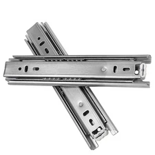 Drawer Slides, 1 Pair 110 lb Soft Close Stainless Steel Full Extension Drawer Sl