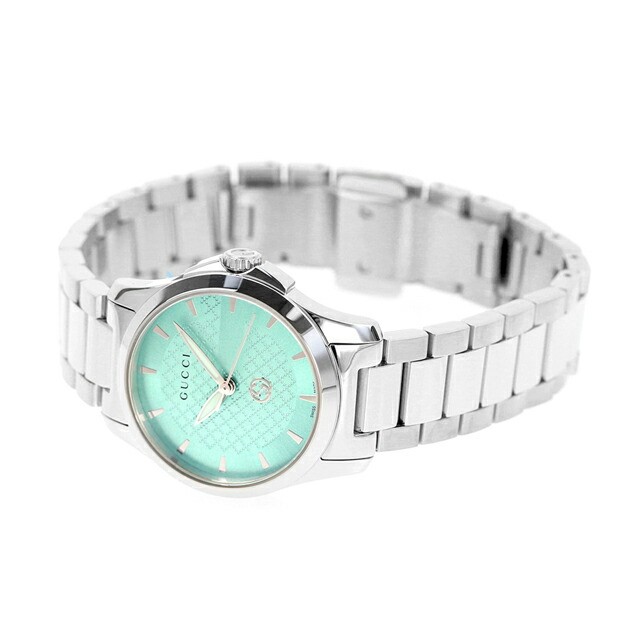 Unused GUCCI G-Timeless YA1265051 Turquoise Stainless Steel