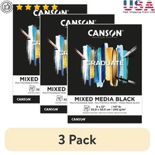 Mixed Media Paper Pad 3 Pack Acid Free Sketching Drawing Art Supplies 240gsm New