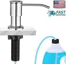 Built-In Kitchen Sink Soap Dispenser Pump Brushed Nickel 47in Extension Tube