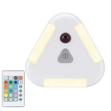 Battery Operated Wireless Ceiling Light RGB Shower Light with Timer Dimmable ...