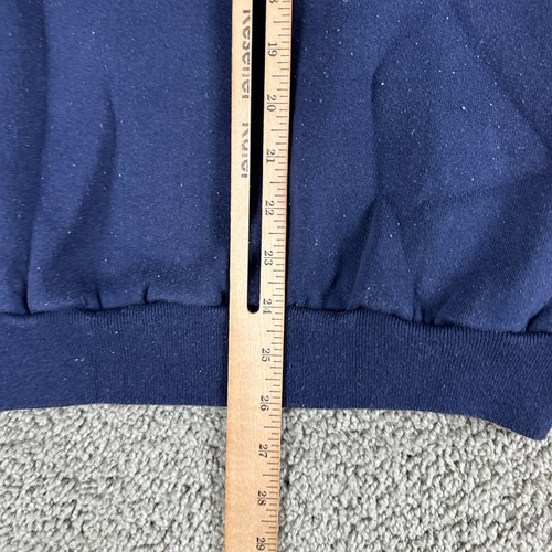 VINTAGE Michigan Wolverines Sweatshirt Mens M Blue Yellow Russell Crewneck 90s - Picture 10 of 12