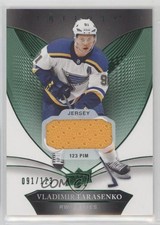 2018 Upper Deck Trilogy Jersey Green Foil Relics 91/123 Vladimir Tarasenko 0o5t