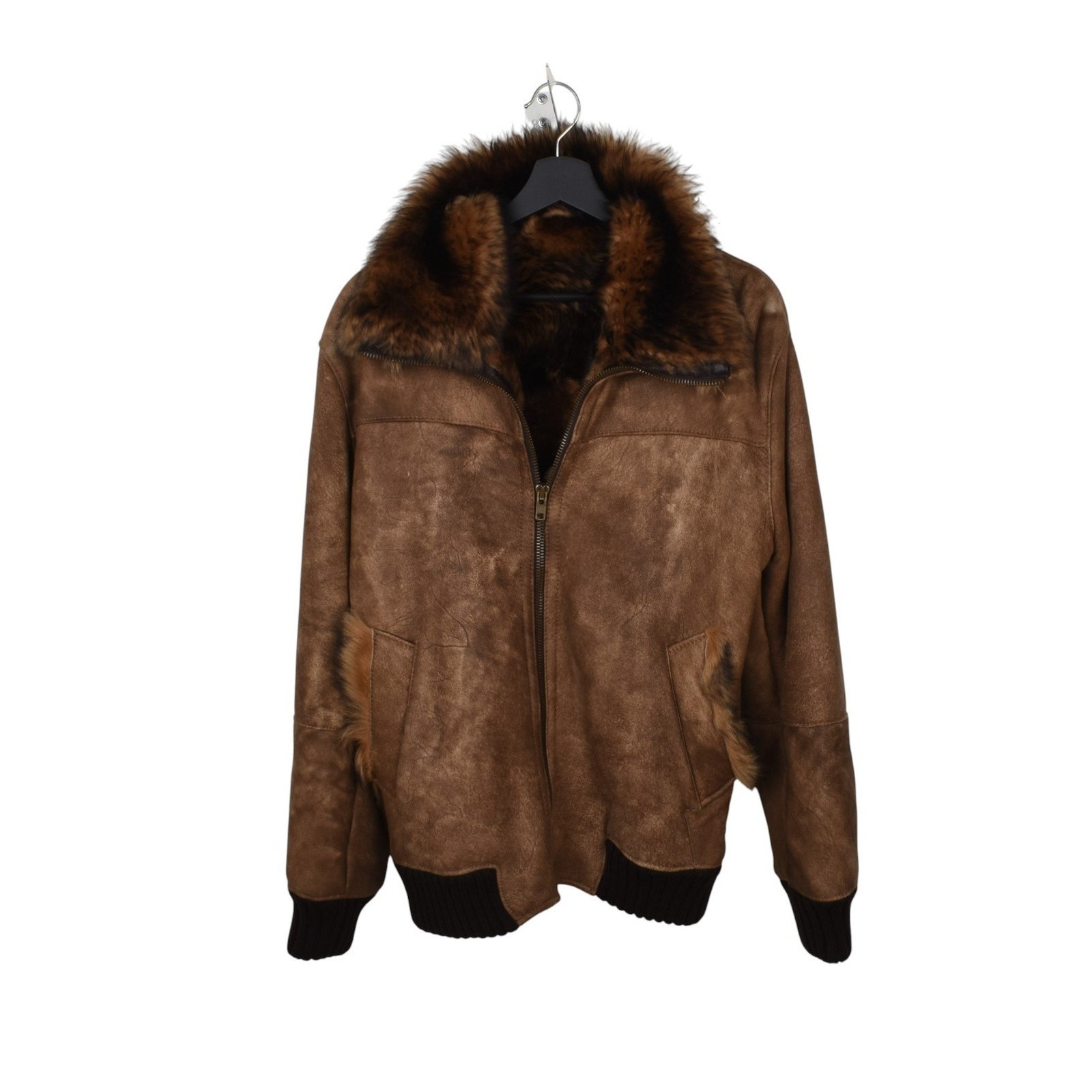Dolce Gabbana Shearling Men Jacket Fur Deerskin Vintage Size IT48-M