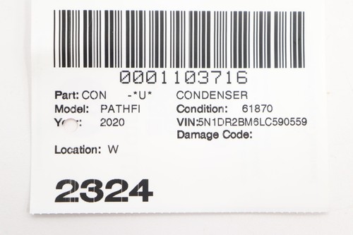 2013 - 2020 NISSAN PATHFINDER A/C AIR CONDITIONING SYSTEM COOLING CONDENSER OEM - Foto 12 di 12