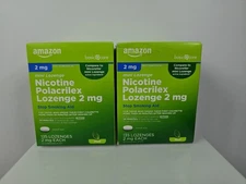 2X Amazon Basic Care 2mg Mini Lozenges Nicotine Polacrilex 135Ct Mint Exp 07/27 