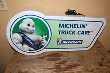 Rare Vintage Michelin Man Truck Care Tires Chevrolet Ford 27" Lighted Sign WORKS