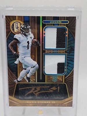 2021 Gold Standard Travis Etienne Rookie Dual Patch Gold  Autograph RC RPA /49