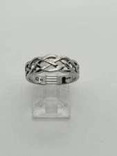 2.8g SIZE 6 WEAVED CELTIC DESIGNER STAMPED 925 STERLING SILVER RING QUALITY