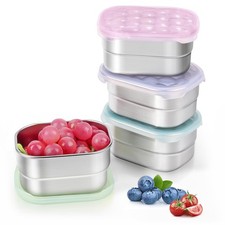 8oz Small 1 CUP Stainless Steel Snack Containers for and Toddlers Ages 1-3...