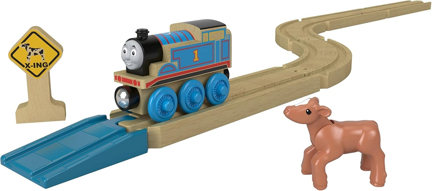 Thomas & Friends Wooden Railway Expansion Track Set with Straight & Curved Pieces FKF54  