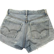 Vintage Levi  s 501 button fly selvedge 70s denim cutoffs waist 28x2 USA made