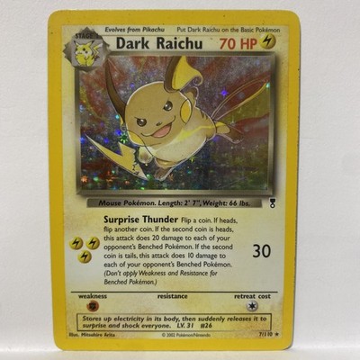 Pokmon TCG English Card Legendary Collection Dark Raichu 7/110 Holo Rare  MP | eBay