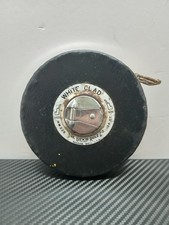 Vintage Lufkin Rule Co White Clad 100 Ft Steel Measuring Tape HW226 Made In USA