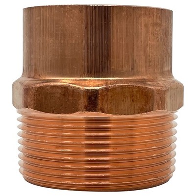 PROCURU 1-Pack 1-Inch Copper Male Adapter C x M (Sweat x MNPT), Certified Safe (CWMA0100-1P