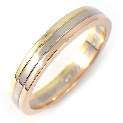 Cartier Ring Vendome Trinity Hochzeit 750(18K) Tri-Color Gold #55 US7