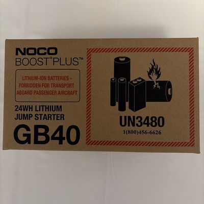 NOCO Genius GB40 Boost Plus 1000A UltraSafe Lithium Jump Starter