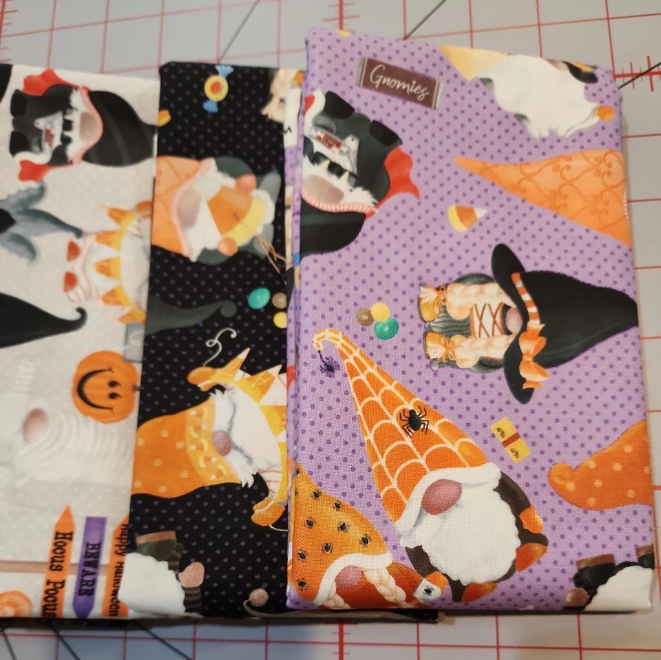 Acolchado Algodón Extremo de Perno Restos, Halloween Spooktacular 8 Impresiones, 5 yardas. Foto 4 de 4