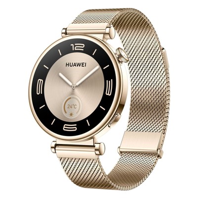 Huawei Watch GT 4 41mm Light Gold Gold Milanese Armband Android Smartwatch