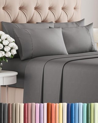 Best Cal King 6 Piece Sheet Set - Comfy, Breathable & Cooling Soft Hotel Luxury