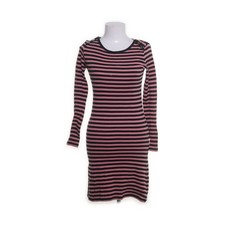 Ganni, Kleid, Größe: XS, Pink/Schwarz, Streifen, Damen #SHp