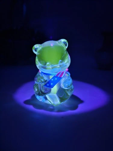 July Fenton Bear Glass Figurine