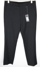 RICHMOND Men's 48 Dark Grey Wool Trousers with Pleats for Formal Look