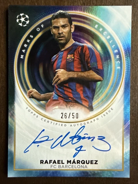 2024/25 Topps Definitive Rafael Marquez Marks Of Excellence Gold 26/50 Auto