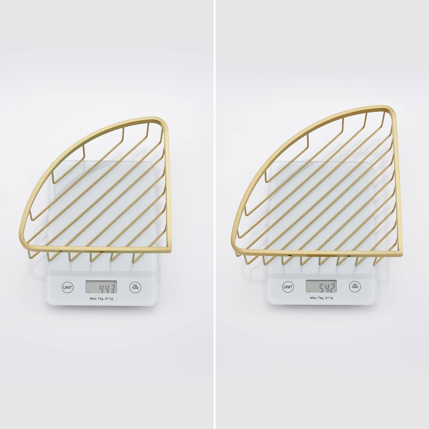 [2 Pack Bathroom Corner Shower Caddy Shelf Organizer, SUS304 Stainless Steel ...