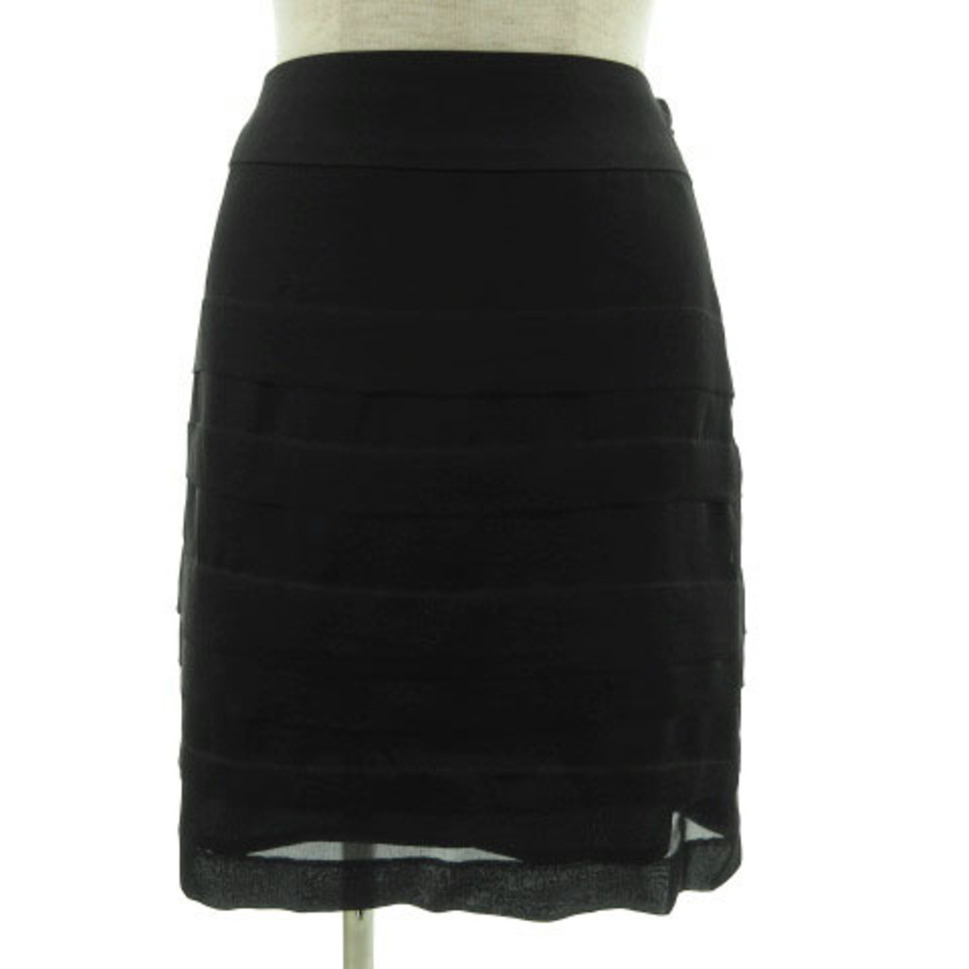 Vanilla Confusion Skirt Trapezoid Knee Length Tiered Black