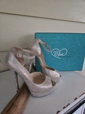 Betsey Johnson Rhinestone Stilettos 7.5 SB-Ivy Champ Fab Wedding Sparkle