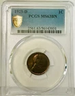 1925 D Lincoln Cent PCGS MS63 BN