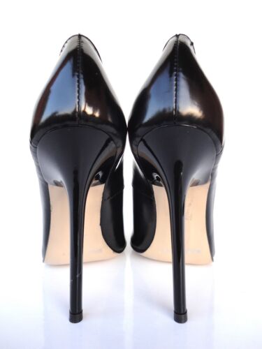 GIOHEL ITALY HIGH HEELS POINTY TOE PUMPS SCHUHE LEATHER DECOLTE BLACK NERO 43 - Photo 1/9
