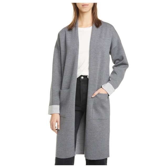 theory double faced cardigan