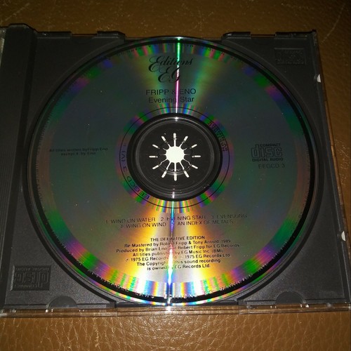 RARE L NEW -  FRIPP & ENO - Evening Star - CD - Original Recording Remastered - Picture 3 of 4