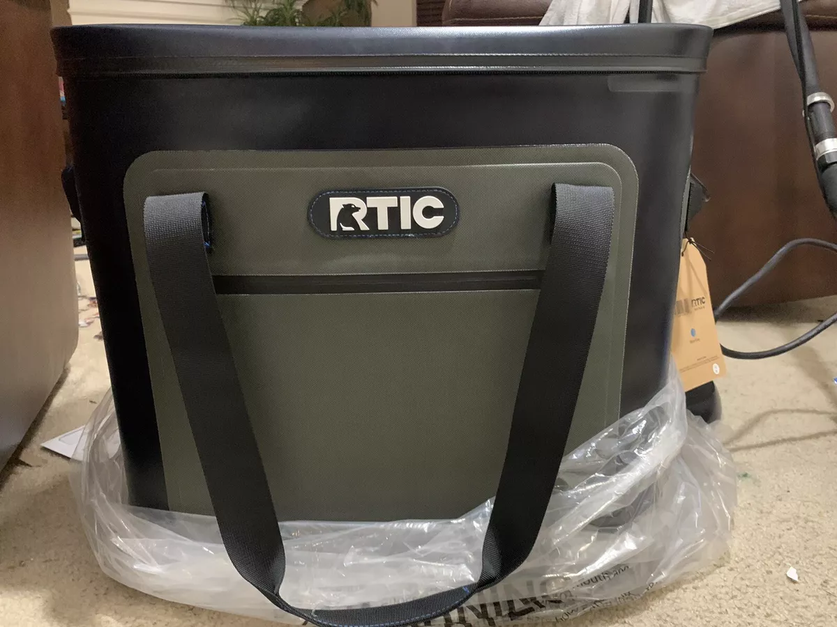 RTIC Soft Pack 40 Blue/Grey Teal Cooler Camping SoftPak Flipper Hopper.  MRSP$299